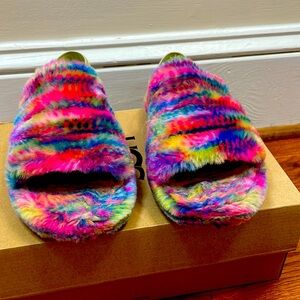 Fluffy UGG sandals.  Size 2.
